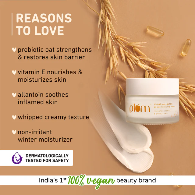 1% Oat & Allantoin Nourishing Face Cream with Vitamin E - Image 5