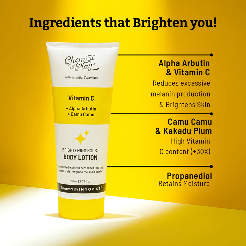 Chemist at Play Brightening Body Lotion with Ceramides 200ml - Image 3