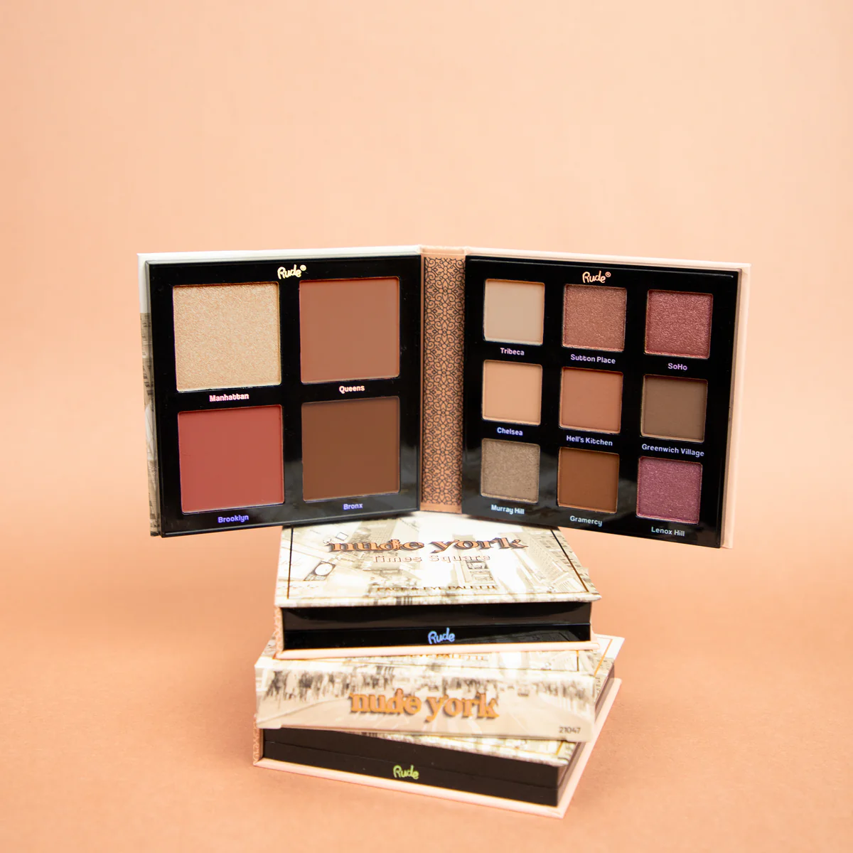 RUDE- Nude York & Nude Orleans Face & Eyeshadow Palette - Image 3