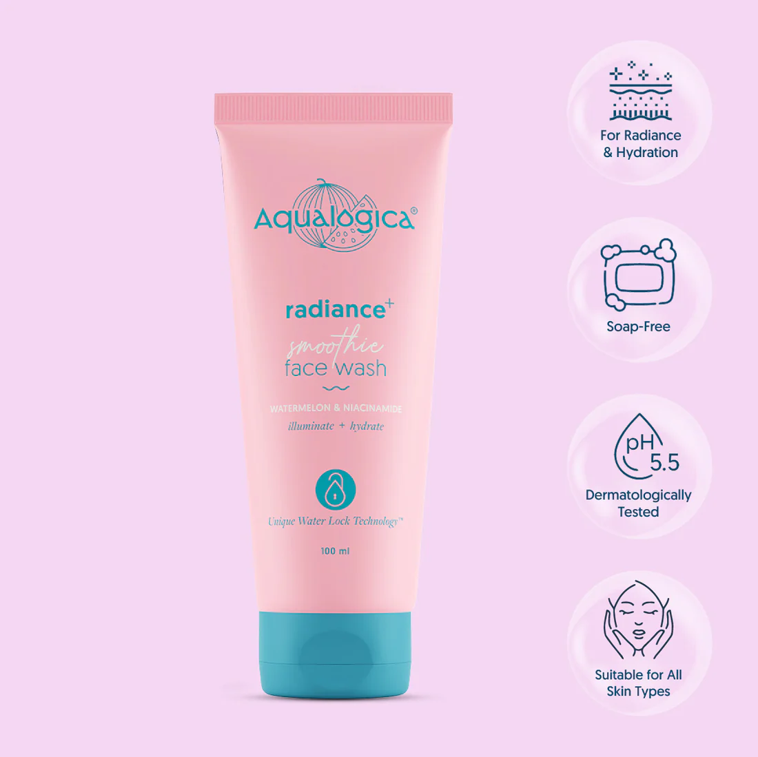 Radiance+ Smoothie Face Wash with Watermelon & Niacinamide for Clear & Oil-Free Skin - 100ml - Image 2