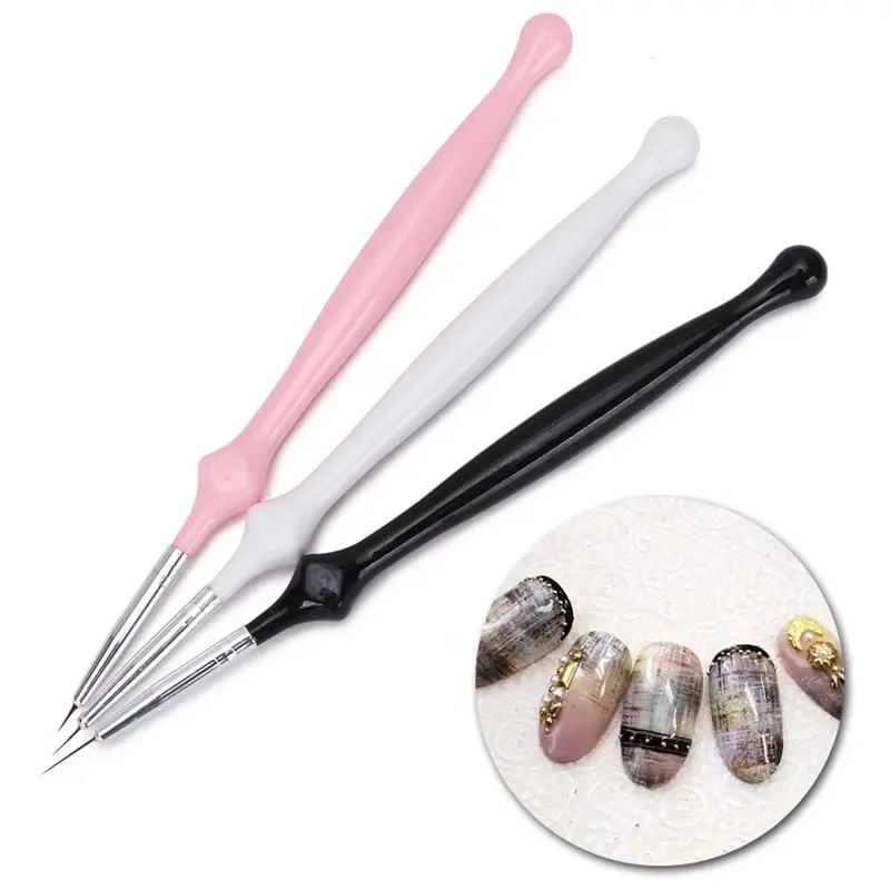 3 Pcs Liner Brush Set 7mm 9mm 11mm Drawing Painting UV Gel Acrylic Pen Manicure Nail Art Tool Sketch Fine Line - Image 4