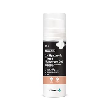The Derma Co. 1% Hyaluronic Tinted Sunscreen Gel SPF 60 PA++++ 50gm