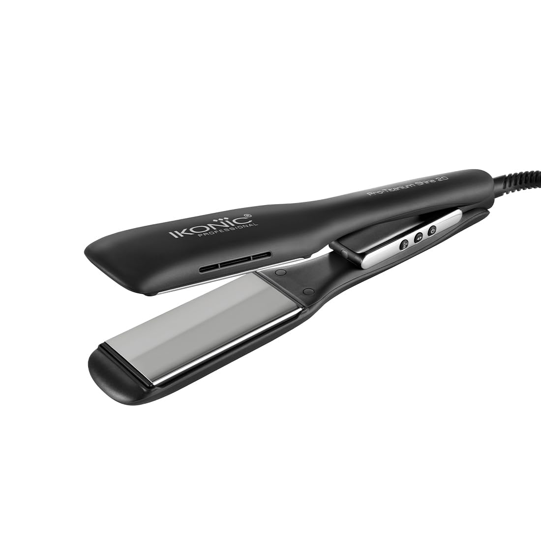 Ikonic Pro Titanium Shine Hair Straightener Black 2.0