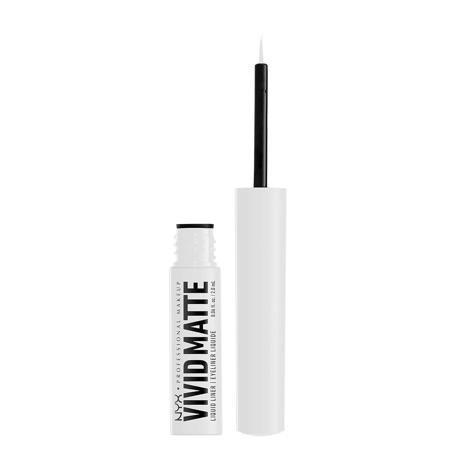 NYX PROFESSIONAL MAKEUP Vivid Matte Liquid Liner, Smear-Resistant Eyeliner with Precise Tip - White - Image 8