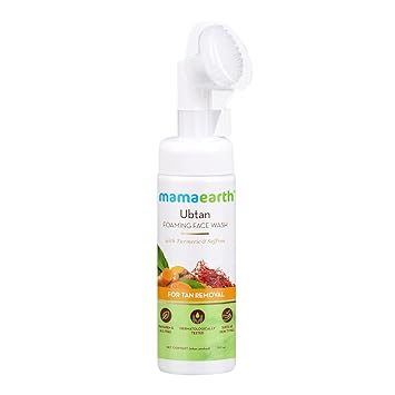 Ubtan Foaming Face Wash with Turmeric & Saffron for Tan Removal – 150ml