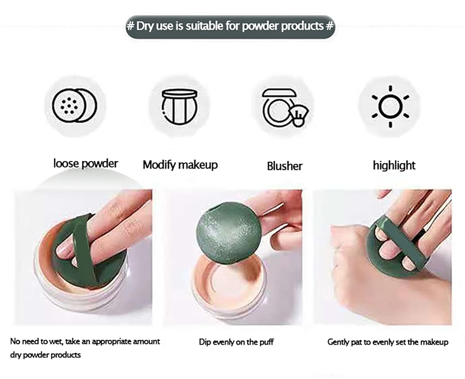 7pcs Soft Makeup Puff with a storage box, Triangle Puff, Round Puff, Reusable Makeup Sponge - Image 5