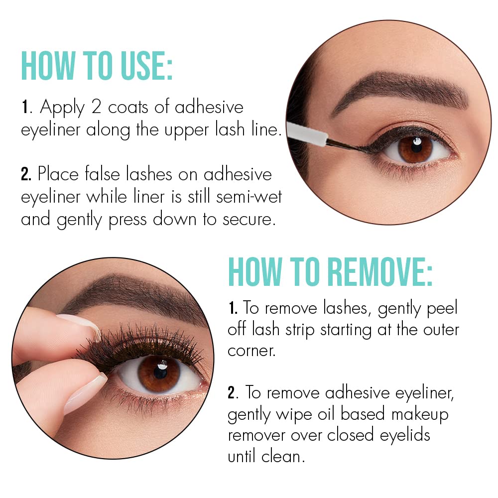 DUO Line IT Lash IT Black, 2n1 Eyeliner and Lash Adhesive, Dual Color Black/Clear, 1 pc, 0.12 oz. - 1 Pack - Image 5