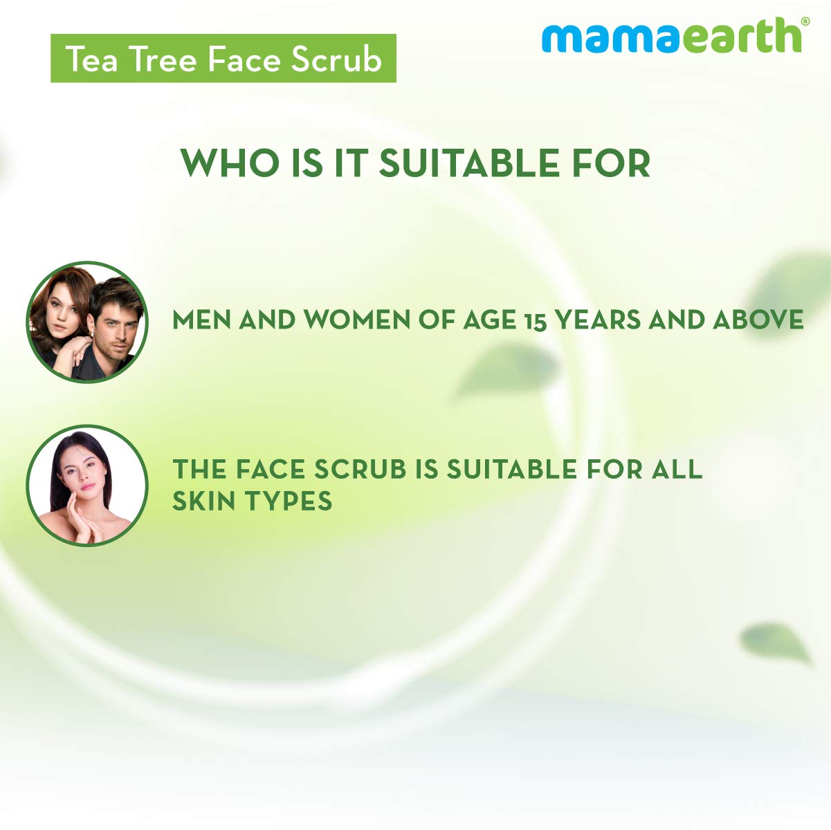 Tea Tree Face Scrub with Tea Tree and Neem for Skin 100ml - Image 4