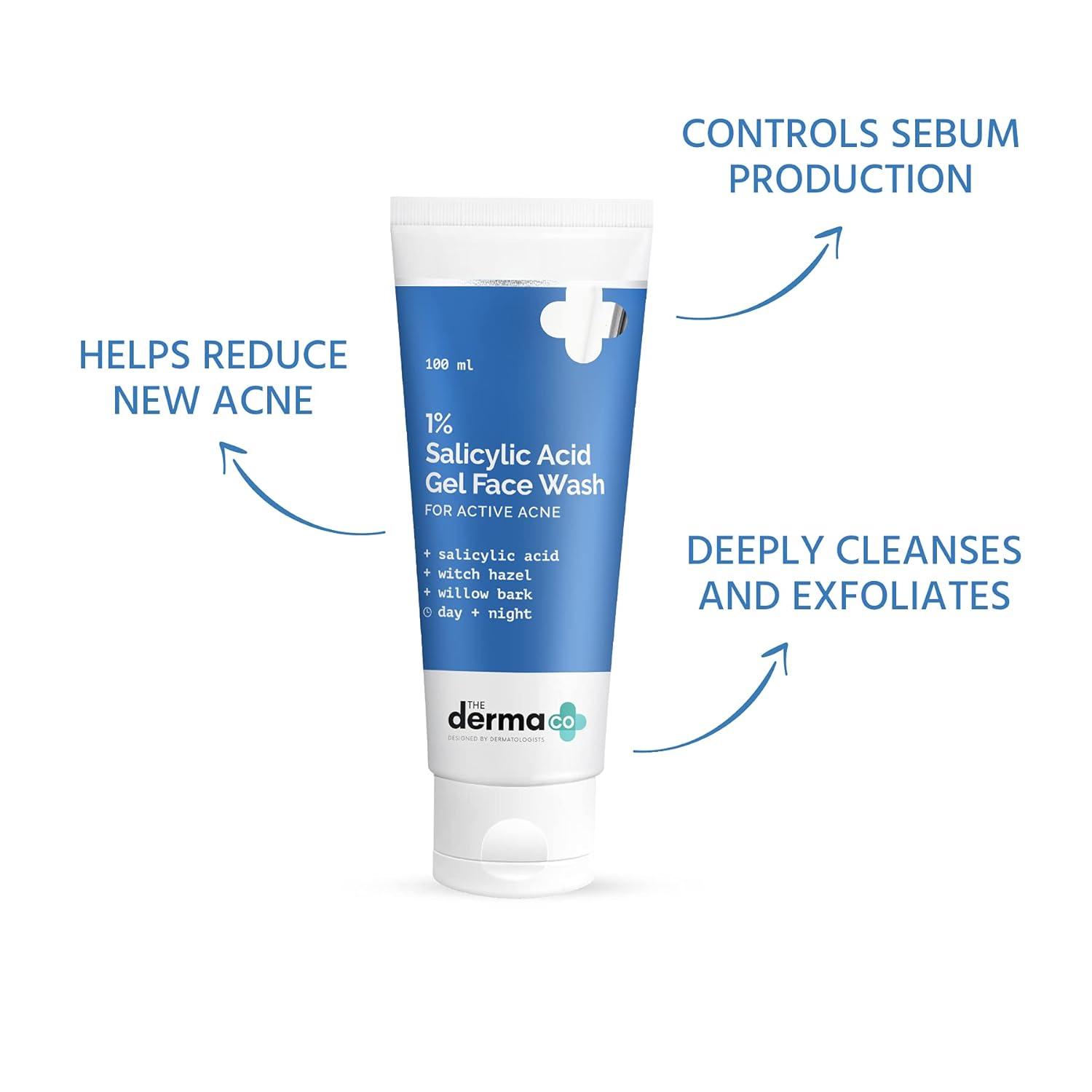 The Derma Co. 1% Salicylic Acid Gel Face Wash 100ml - Image 5