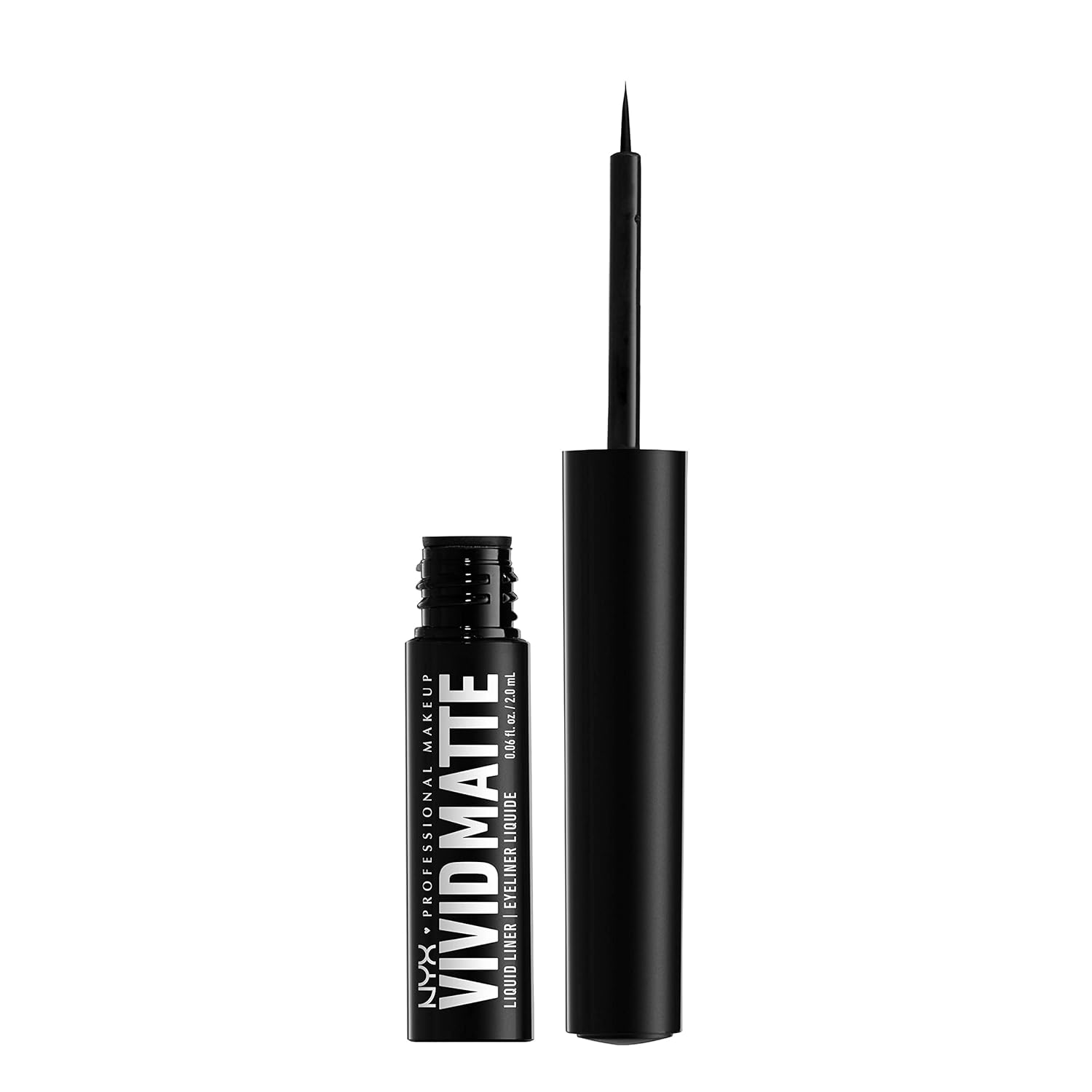 NYX PROFESSIONAL MAKEUP Vivid Matte Liquid Liner, Smear-Resistant Eyeliner with Precise Tip - Black - Image 8
