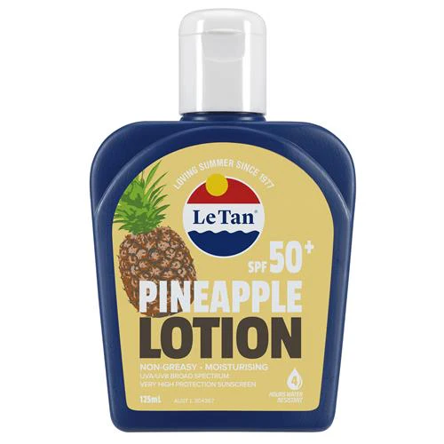 LE TAN SPF50+ Pineapple Sunscreen Lotion 125ml