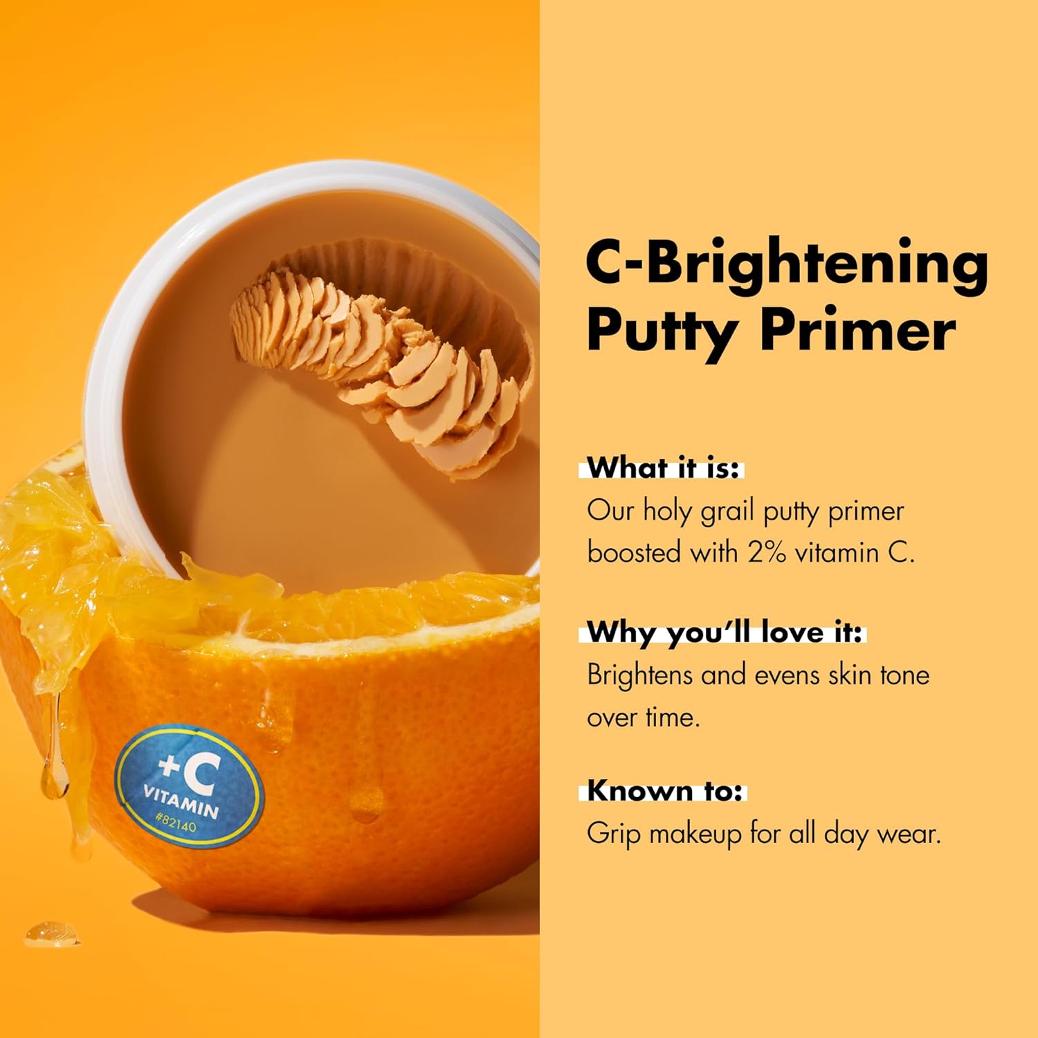 e.l.f. C-Brightening Putty Primer, With Vitamin C, Universal Sheer (Packaging May Vary) 21g - Image 2