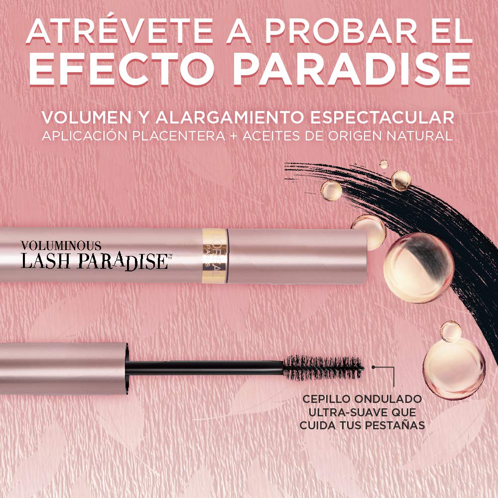 L'Oreal Paris Makeup Lash Paradise Mascara, Voluptuous Volume, Intense Length, Feathery Soft Full Lashes, No Flaking, No Smudging, No Clumping, Black, 0.25 Fl Oz - Image 5