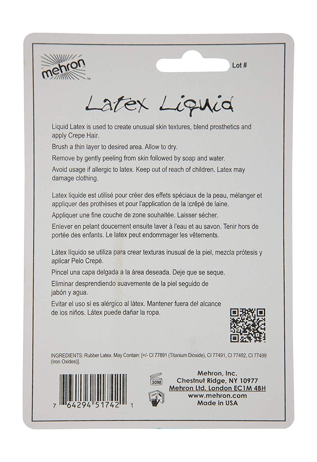 Mehron Makeup Liquid Latex (1 oz) (Light Flesh) - Image 4