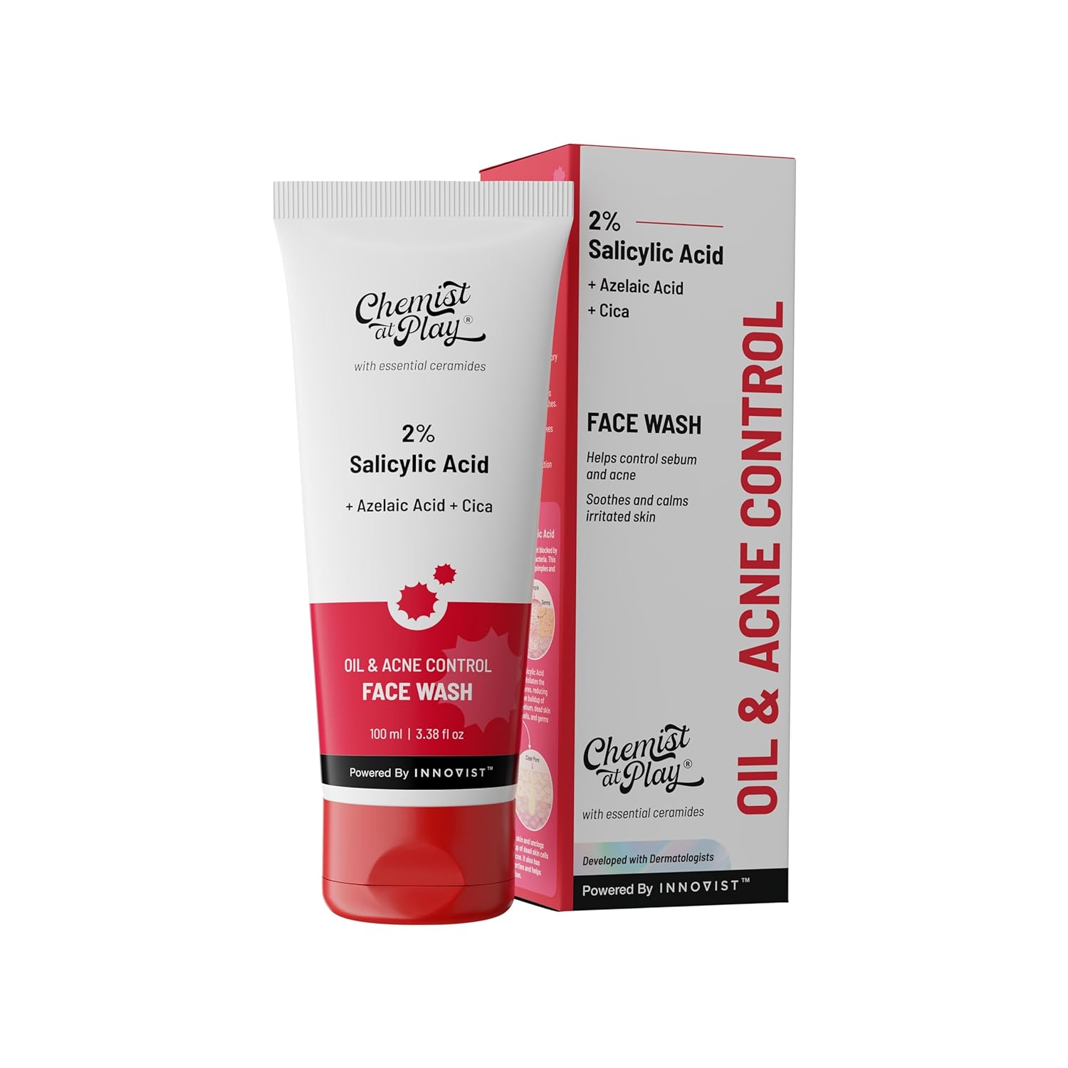 Chemist at Play 2% Salicylic Acid Face Wash For Oily Skin with Niacinamide 100ml - Image 2