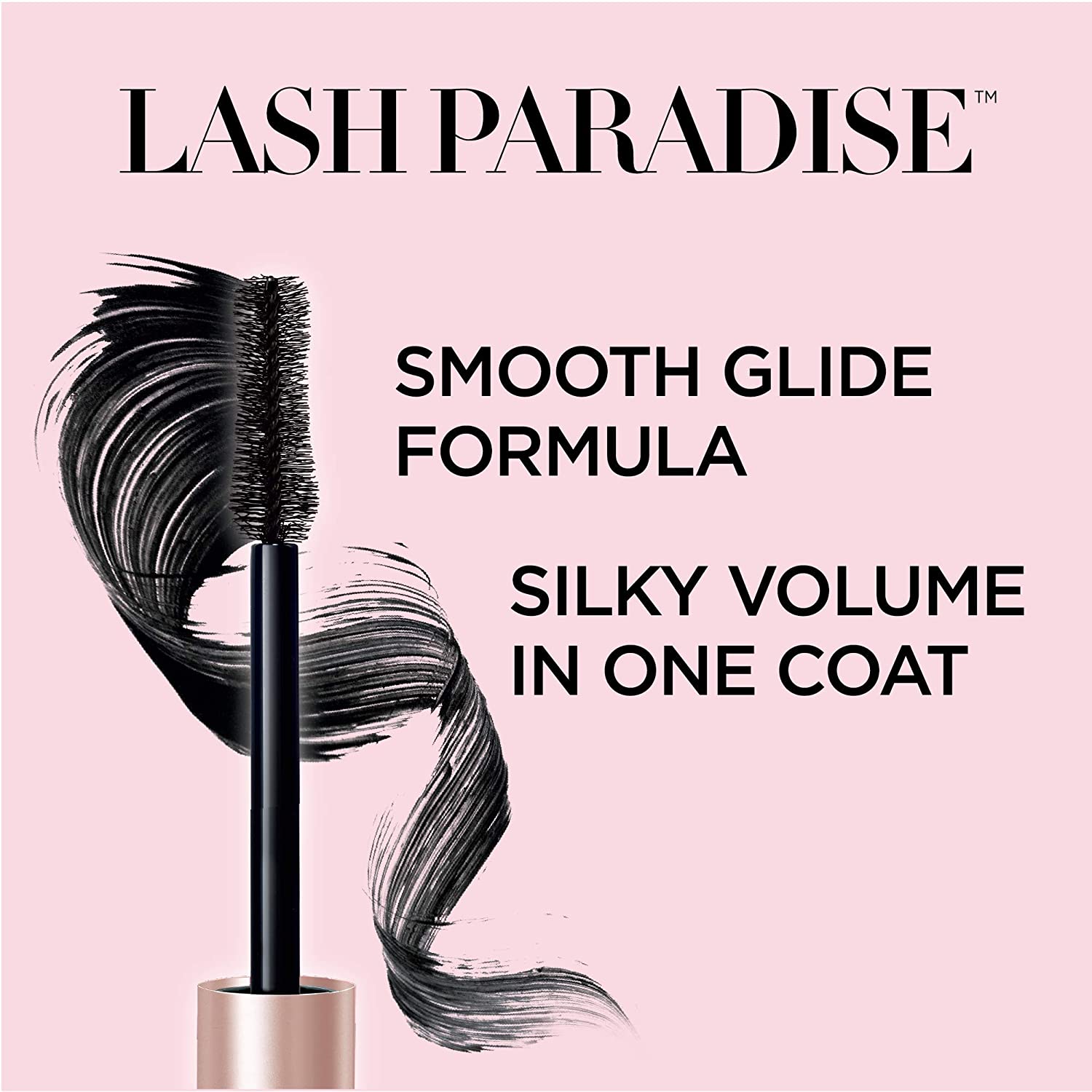 L'Oreal Paris Makeup Lash Paradise Mascara, Voluptuous Volume, Intense Length, Feathery Soft Full Lashes, No Flaking, No Smudging, No Clumping, Black, 0.25 Fl Oz - Image 2