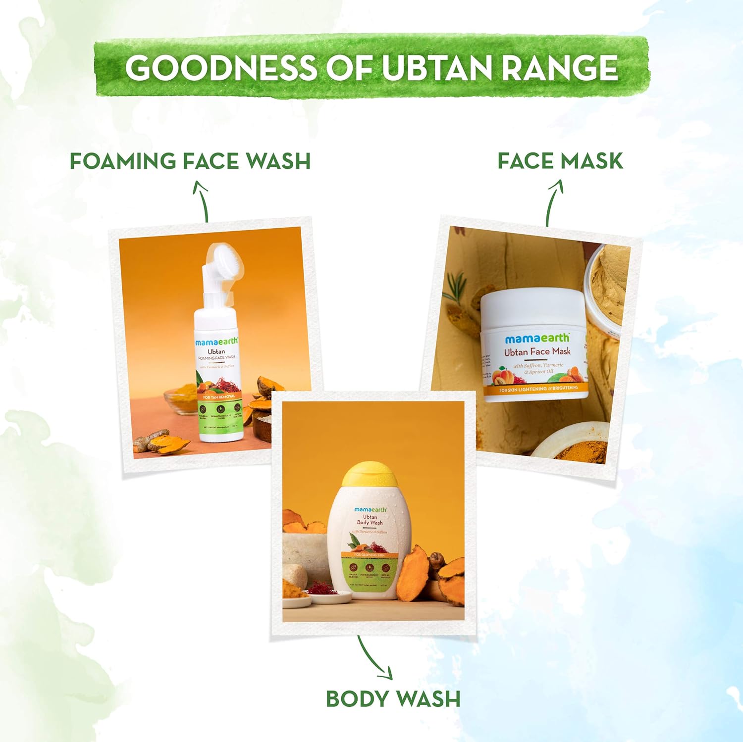Ubtan Foaming Face Wash with Turmeric & Saffron for Tan Removal – 150ml - Image 5