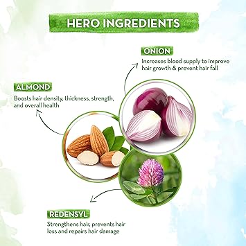 Onion Hair Oil for Hair Regrowth and Hair Fall Control with Redensyl, 150ml - Image 4