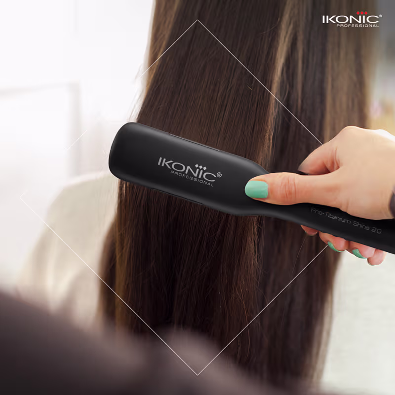 Ikonic Pro Titanium Shine Hair Straightener Black 2.0 - Image 5