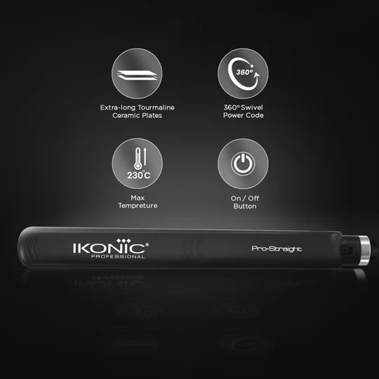 IKONIC HAIR STRAIGHTENER - PRO STRAIGHT BLACK - Image 5