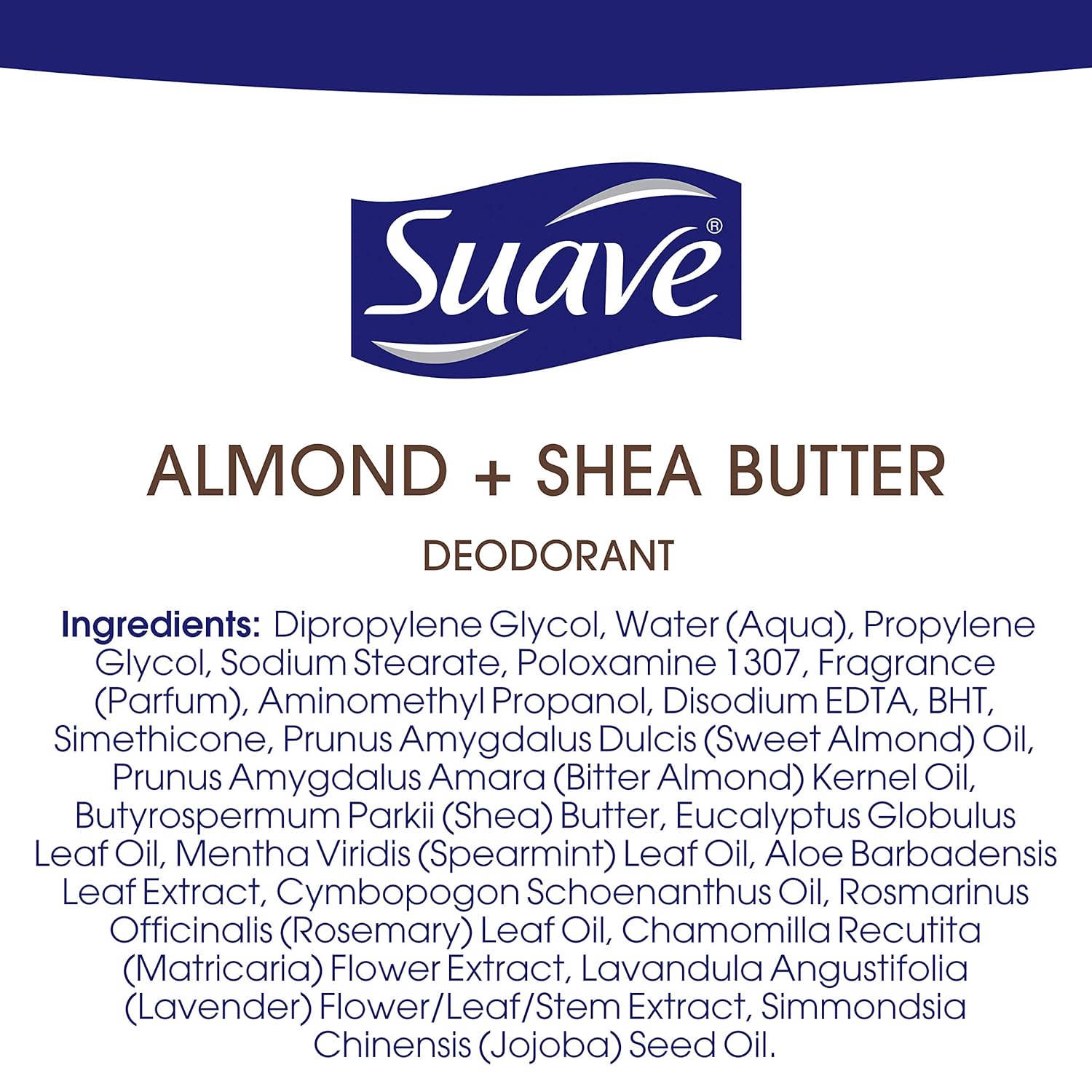 Suave Aluminum Free Deodorant 24-Hour Odor Protection Almond & Shea Butter 2.6 oz - Image 3