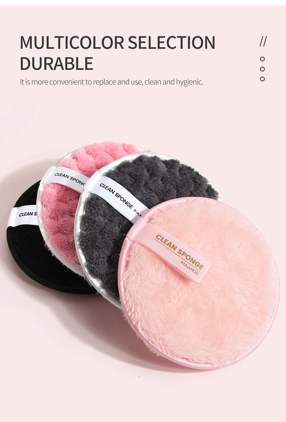 2PCS Makeup Remover Pads Microfiber Reusable Face Towel Make-up Wipes Cloth Cotton Reusable Pads Skin Care Cleaning Puff - Image 5