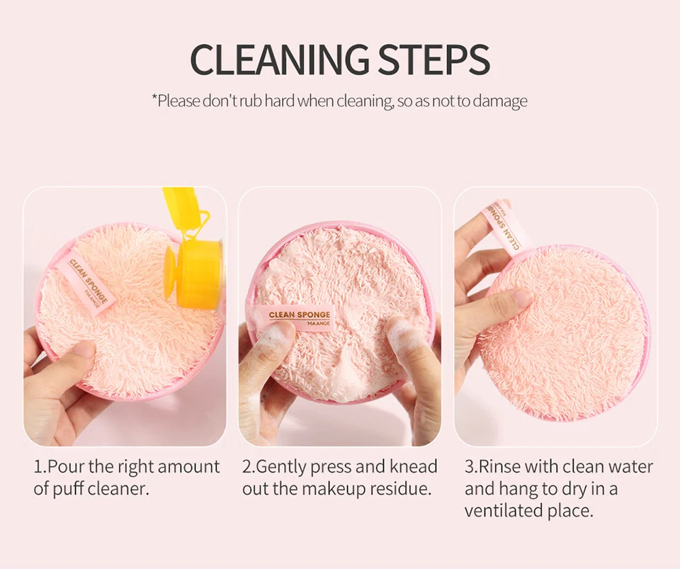 2PCS Makeup Remover Pads Microfiber Reusable Face Towel Make-up Wipes Cloth Cotton Reusable Pads Skin Care Cleaning Puff - Image 9
