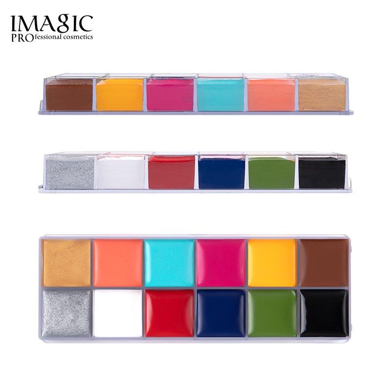Face Body Paint IMAGIC Brand 12 Flash Colors case Halloween Party Fancy Dress Tattoo Oil Painting Art Beauty - Image 7