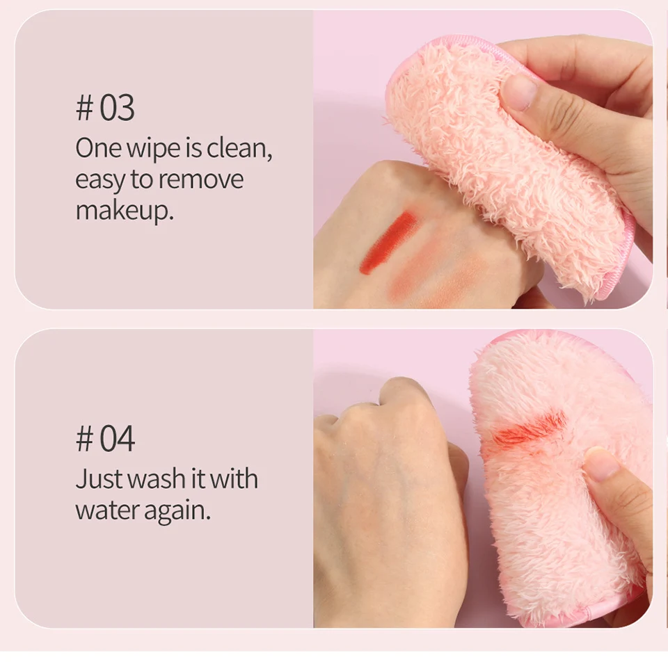 2PCS Makeup Remover Pads Microfiber Reusable Face Towel Make-up Wipes Cloth Cotton Reusable Pads Skin Care Cleaning Puff - Image 7