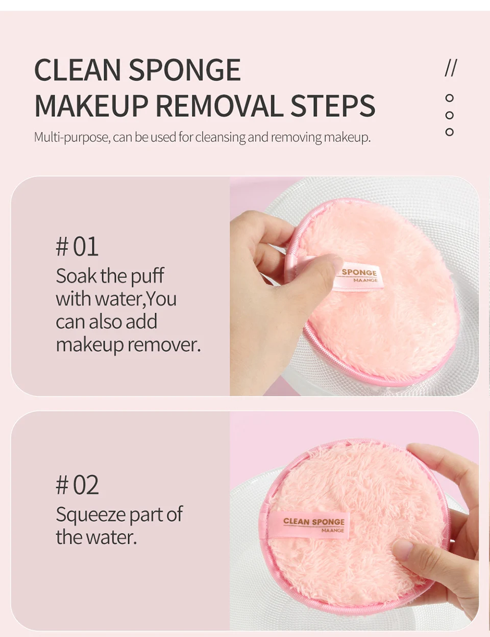 2PCS Makeup Remover Pads Microfiber Reusable Face Towel Make-up Wipes Cloth Cotton Reusable Pads Skin Care Cleaning Puff - Image 6