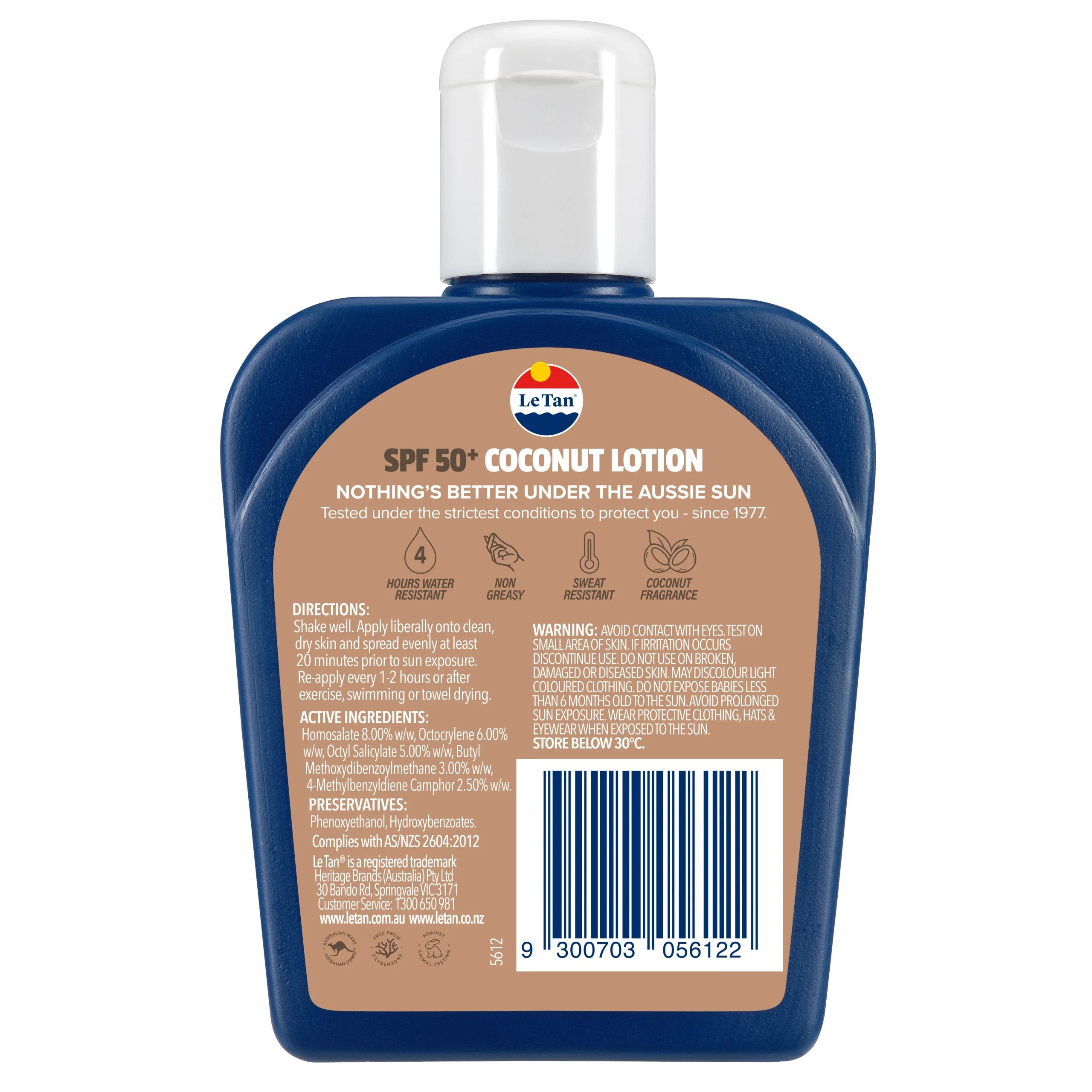 LE TAN SPF50+ Coconut Sunscreen Lotion 125ml - Image 4