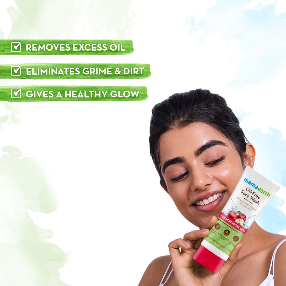 Oil-Free Face Wash with Apple Cider Vinegar & Salicylic Acid for Acne-Prone Skin– 100 ml - Image 3