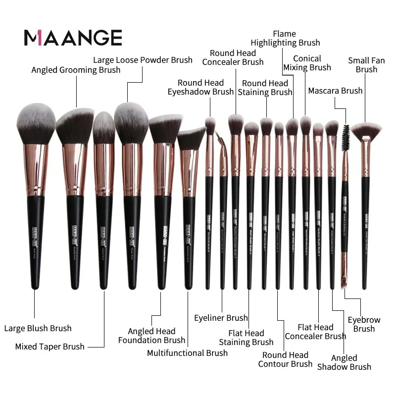 MAANGE Makeup Brush Set 18pcs - Image 10