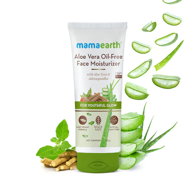 Aloe Vera Oil-Free Face Moisturizer with Aloe Vera & Ashwagandha for a Youthful Glow – 80 g - Image 4