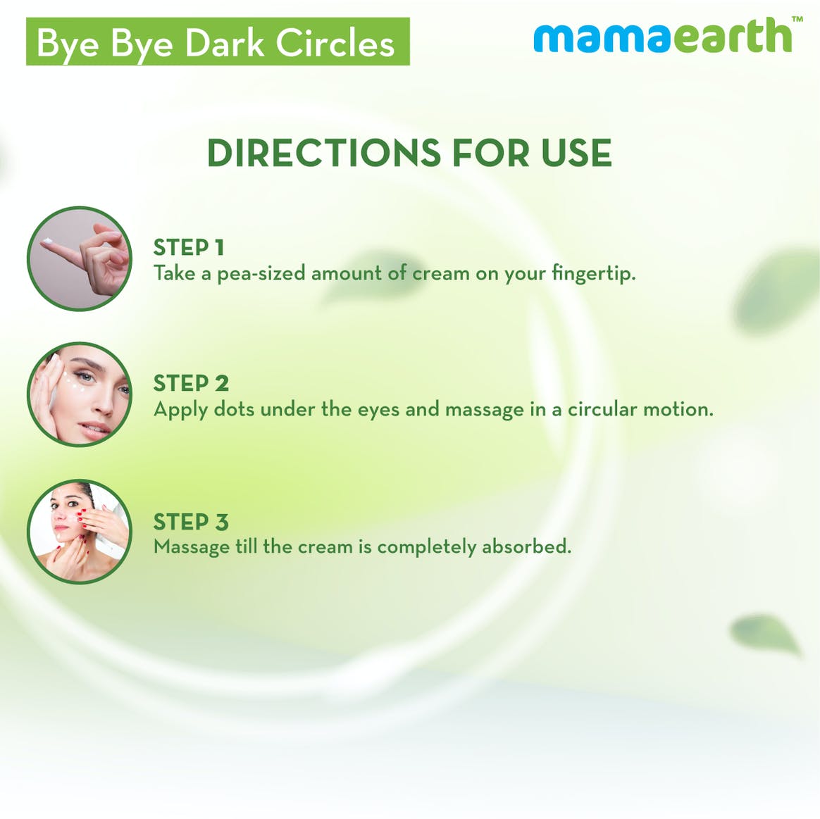 Bye Bye Dark Circles Eye Cream with Cucumber & Peptides for Dark Circles – 20ml - Image 3
