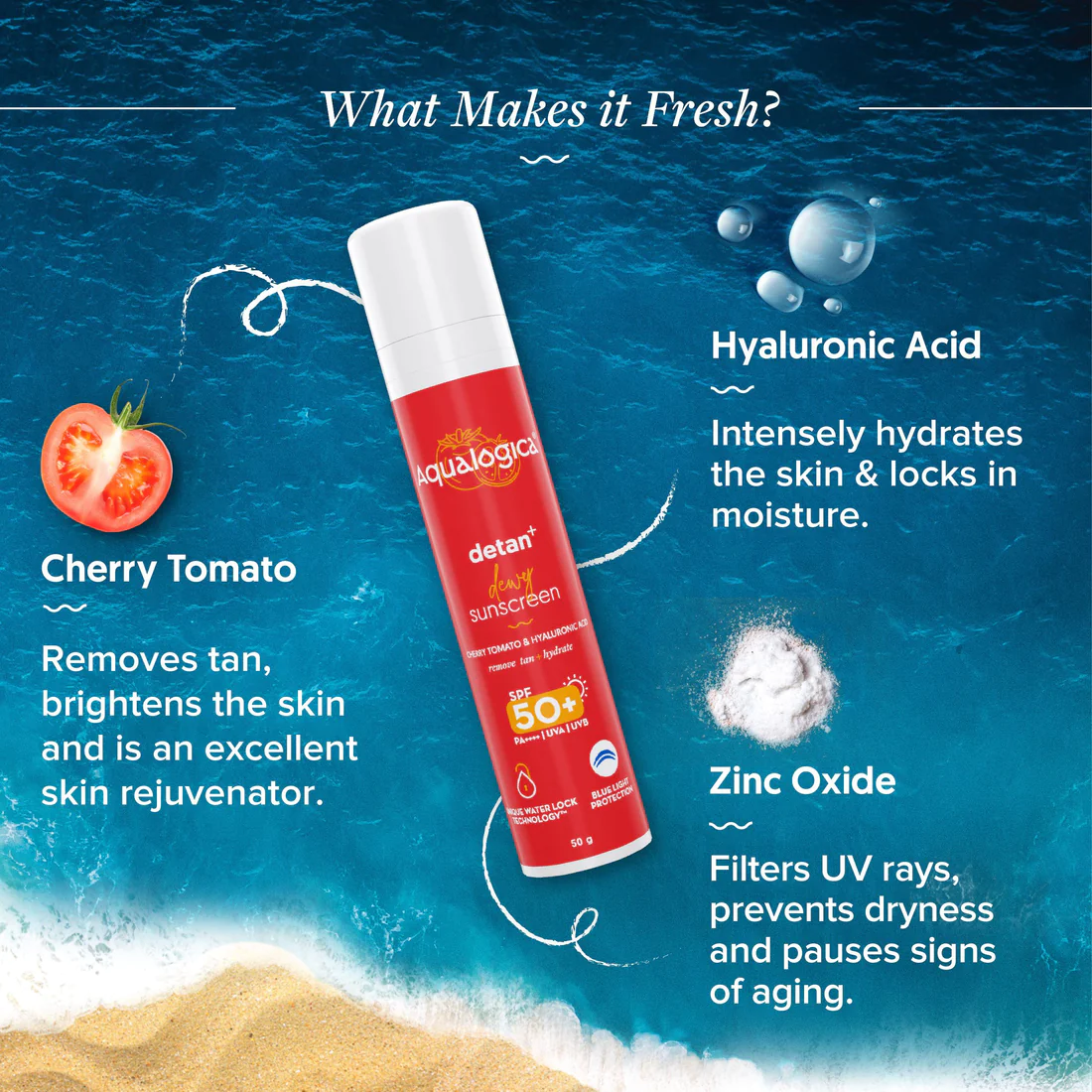 Aqualogica Detan+ Dewy Sunscreen 50gm - Image 2