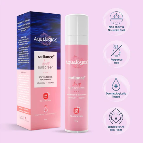 Aqualogica Radiance+ Dewy Sunscreen 50gm - Image 2