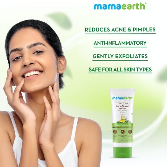 Tea Tree Face Scrub with Tea Tree and Neem for Skin 100ml - Image 2