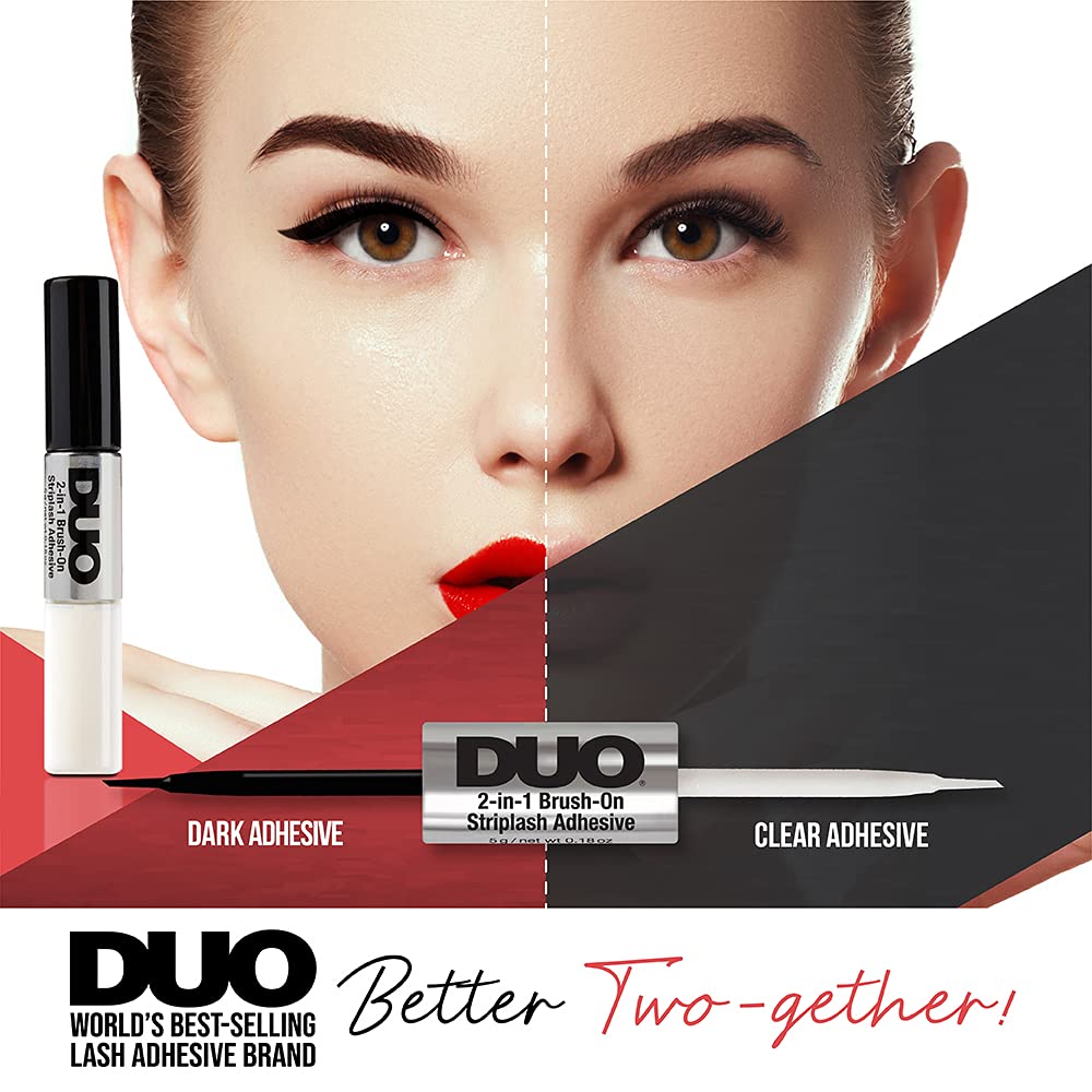 DUO Adhesives 2-in-1 Brush On Clear & Dark Adhesive 0.18 oz - Image 3