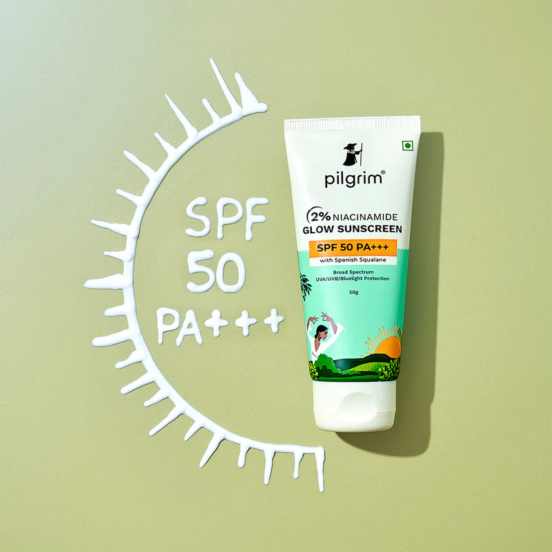 PILGRIM 2% Niacinamide Glow Sunscreen SPF 50 PA+++ 50g - Image 2