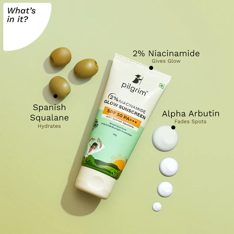 PILGRIM 2% Niacinamide Glow Sunscreen SPF 50 PA+++ 50g - Image 5