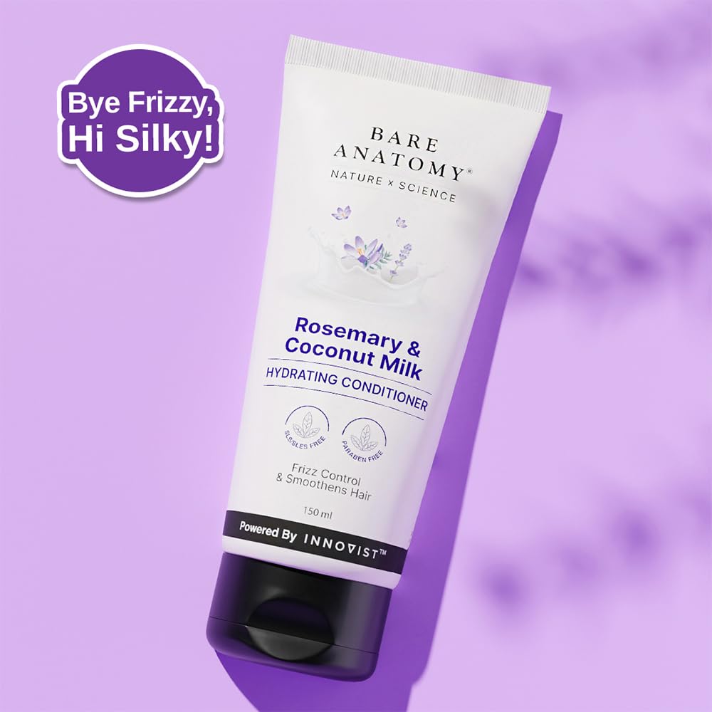 Bare Anatomy Hydrating Conditioner with Rosemary & Coconut Milk for Smooth & Silky Hair 150gm - Image 2