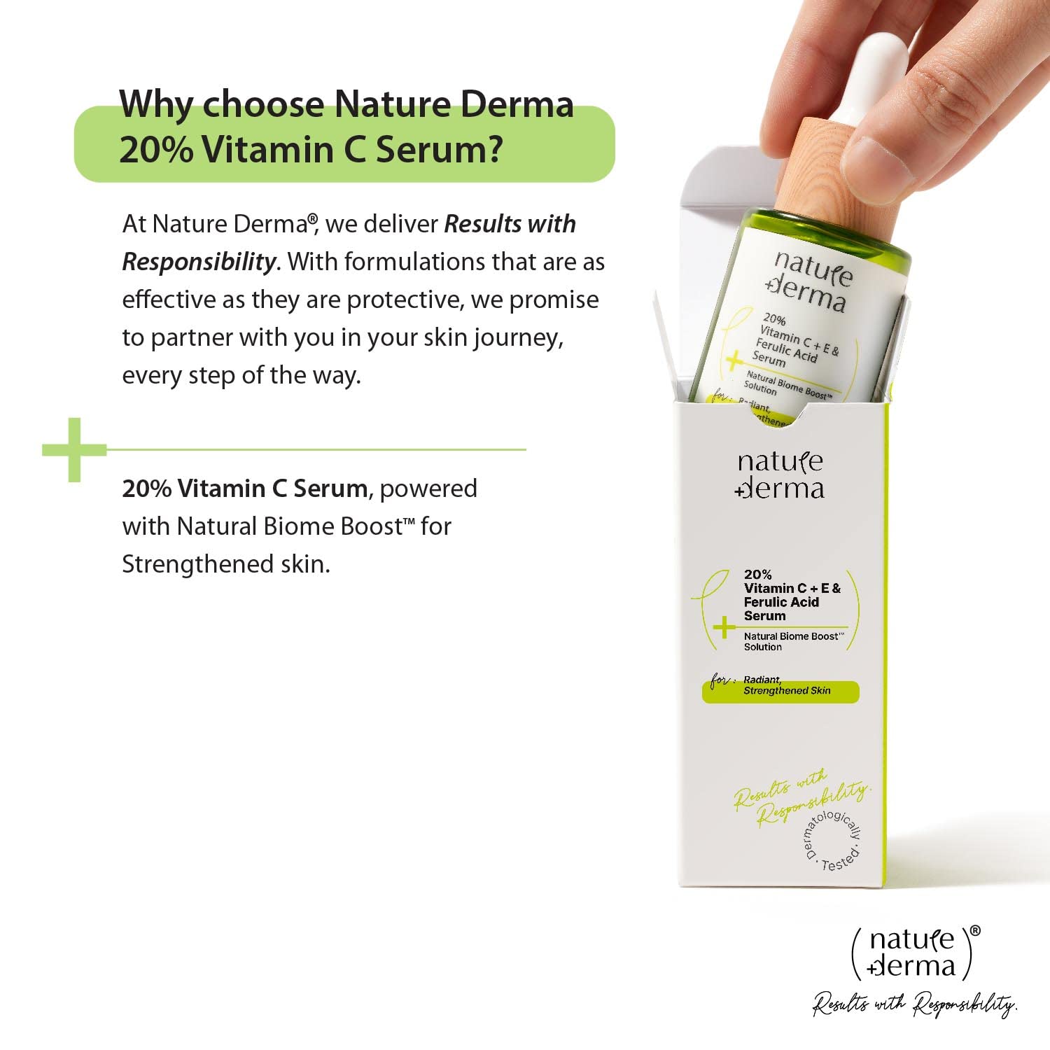 Nature Derma 20% Vitamin C + E and Ferulic Acid Face Serum 30ml - Image 8