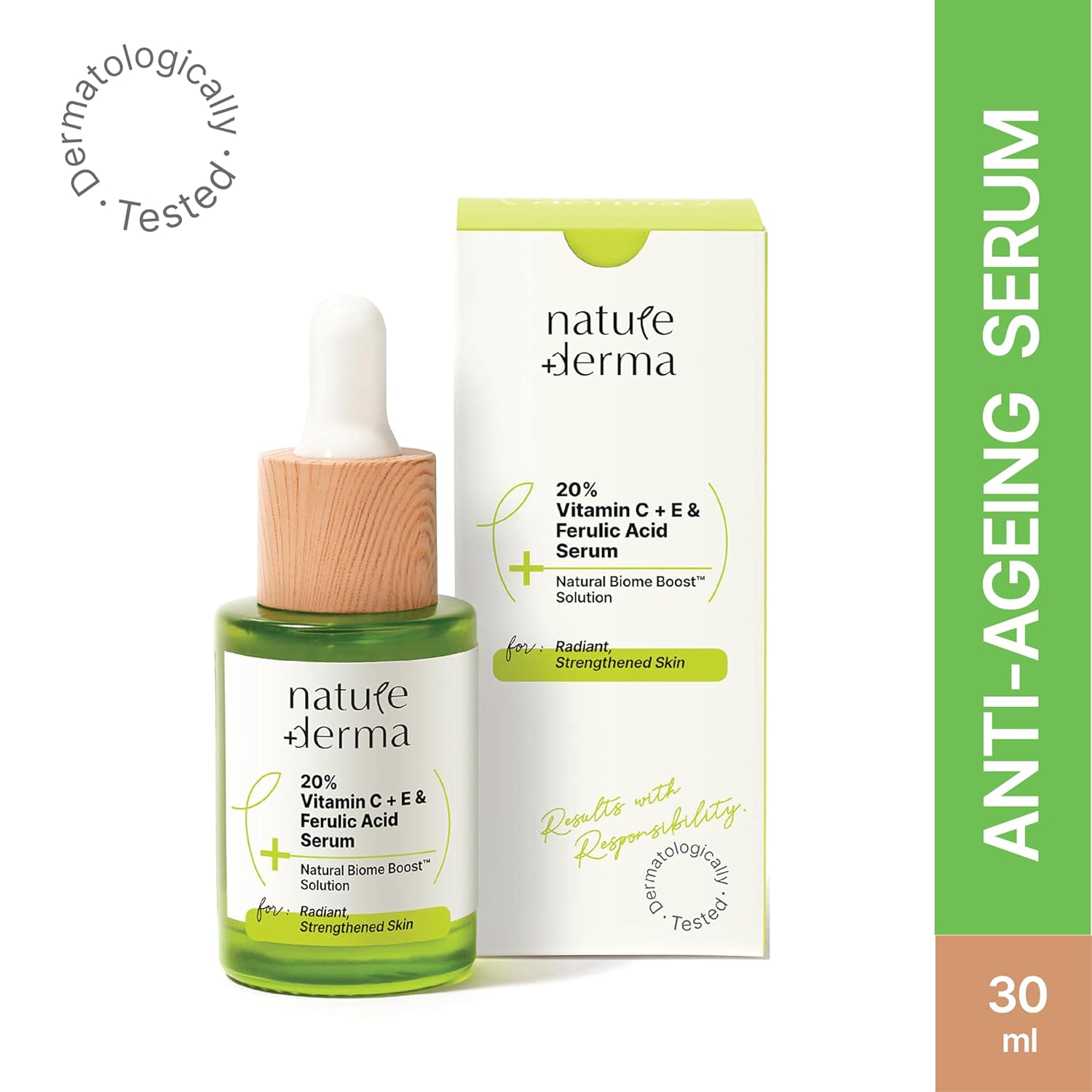 Nature Derma 20% Vitamin C + E and Ferulic Acid Face Serum 30ml