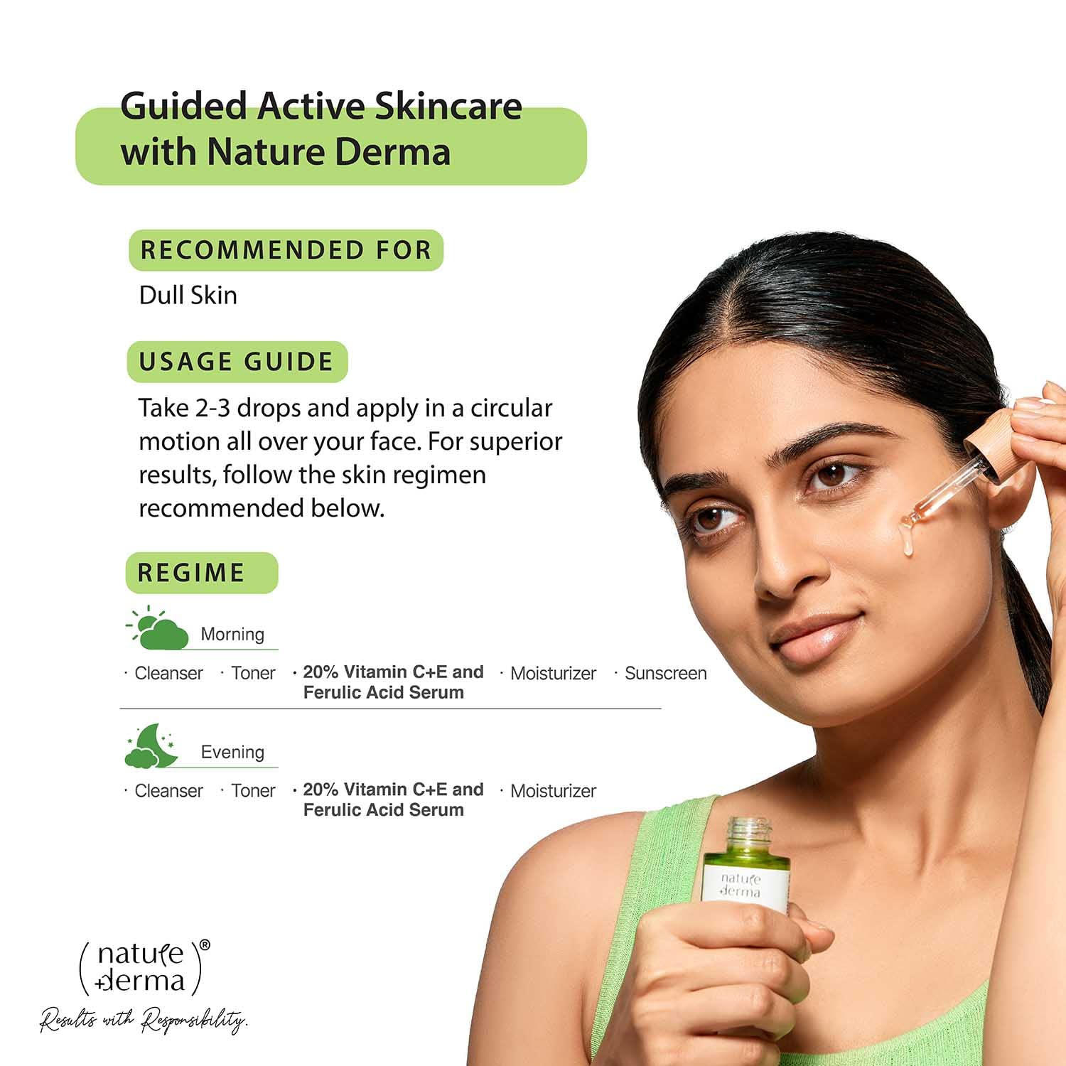 Nature Derma 20% Vitamin C + E and Ferulic Acid Face Serum 30ml - Image 9