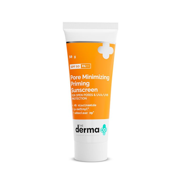 The Derma Co. Pore Minimizing Priming Sunscreen SPF 50 PA+++ 50gm