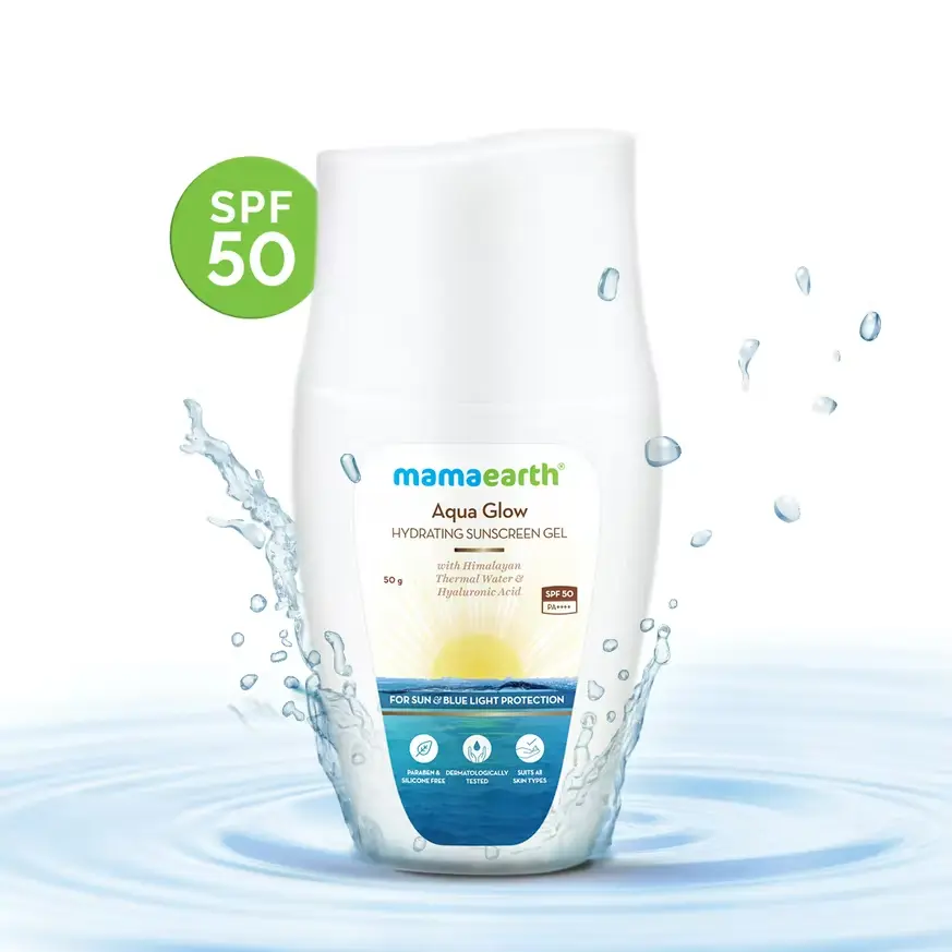 Aqua Glow Hydrating Sunscreen Gel with Himalayan Thermal Water and Hyaluronic Acid – 50 g
