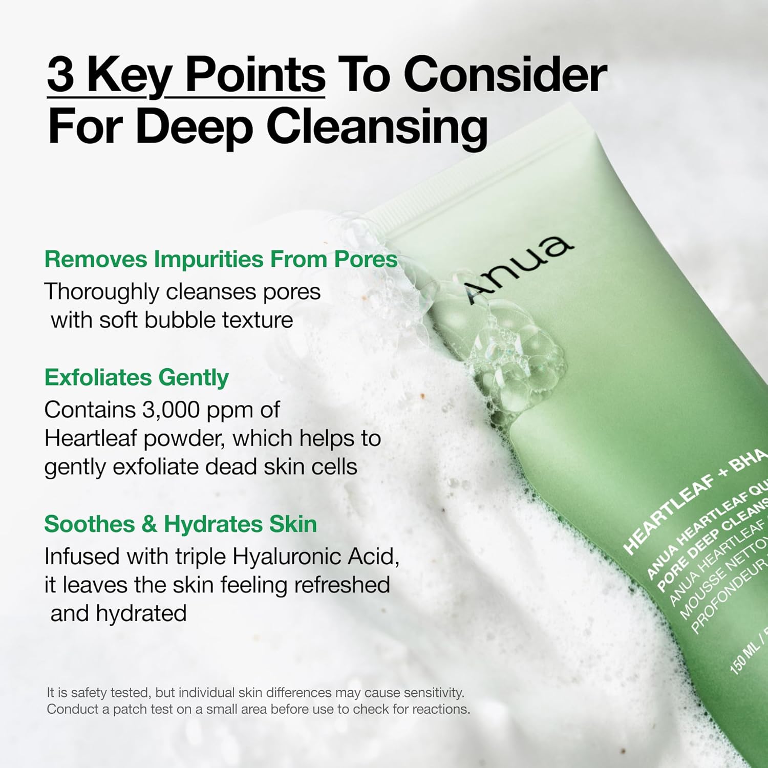 Anua Heartleaf Quercetinol Pore Deep Cleansing Foam, 150 ml - Image 8