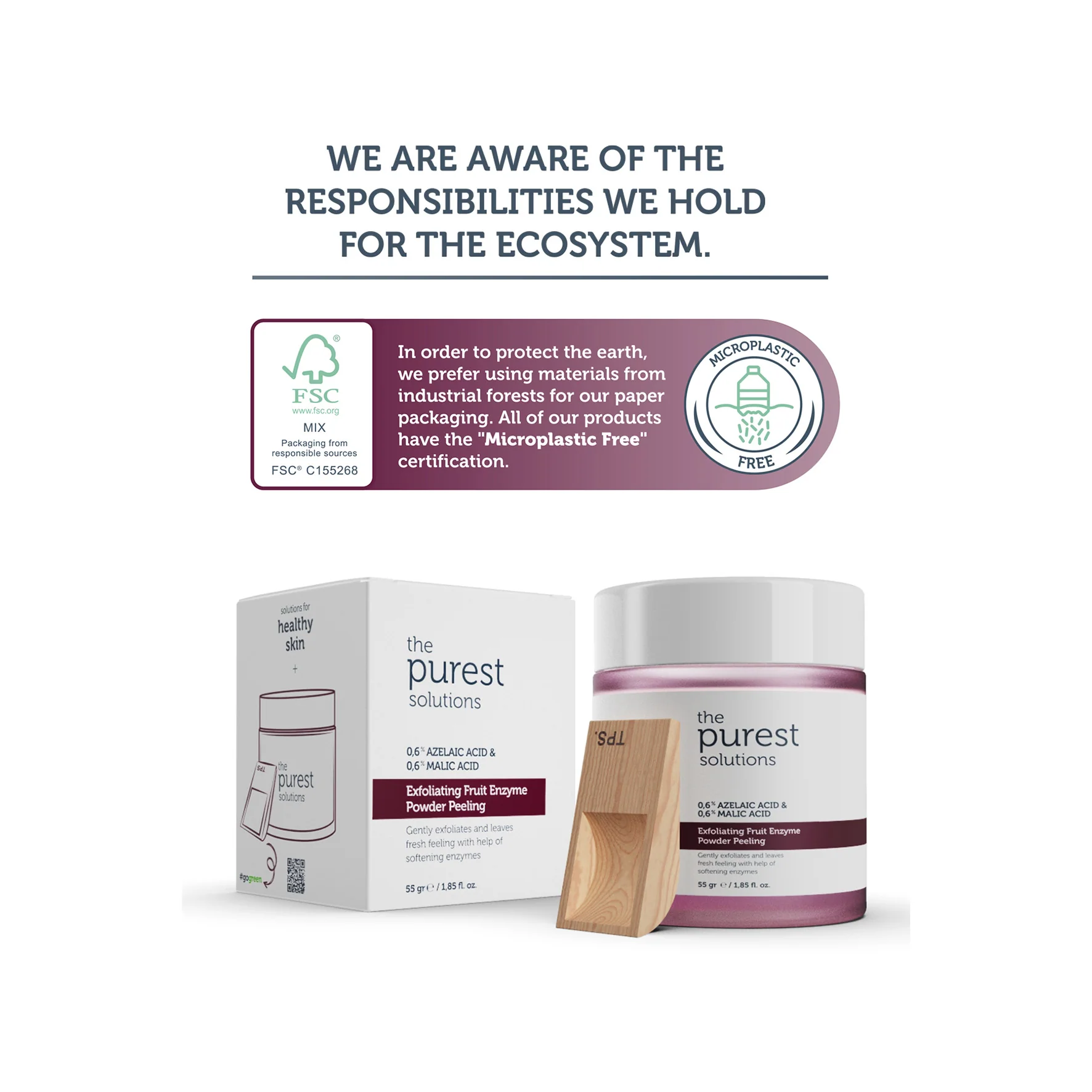 The Purest Solutions Exfoliating Fruit Enzyme Powder Peeling 0,6% Azelaic Acid & 0,6% Malic Acid 55gm - Image 3