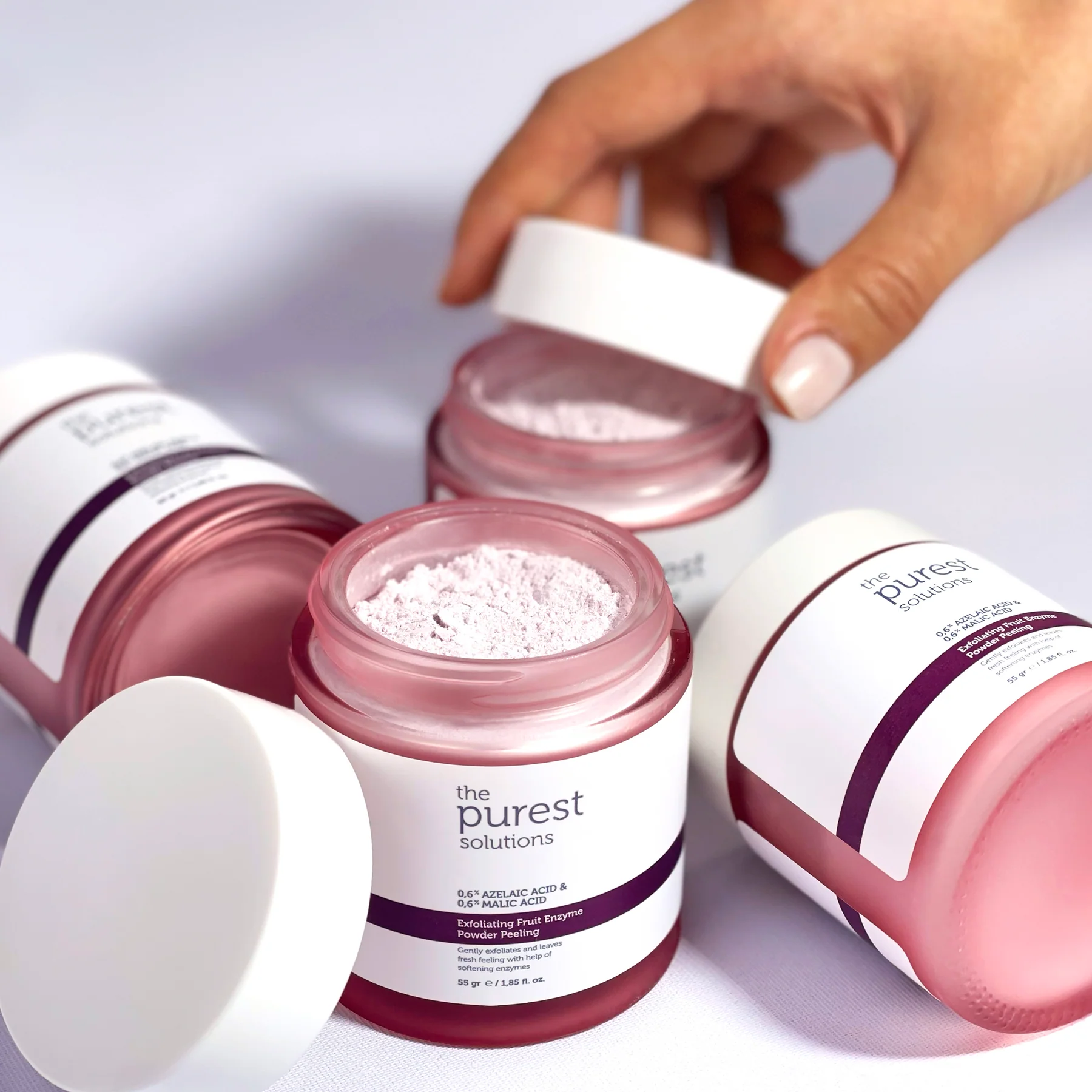 The Purest Solutions Exfoliating Fruit Enzyme Powder Peeling 0,6% Azelaic Acid & 0,6% Malic Acid 55gm - Image 6